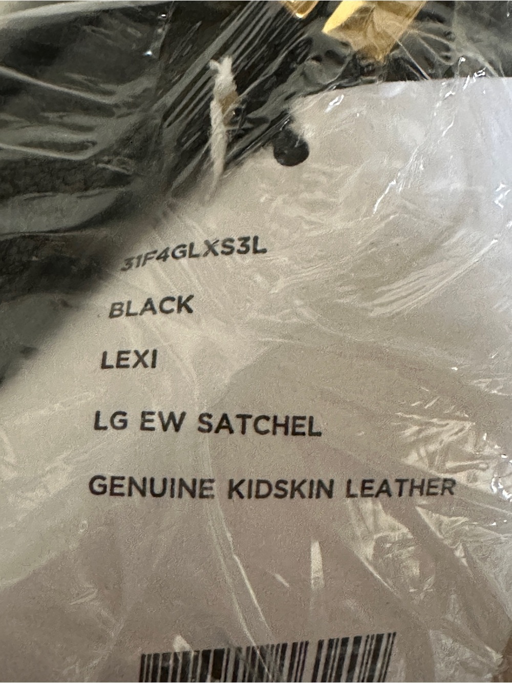 New Michael Kors Collection RARE Lexi Large EW Satchel Bag Black Leather Purse - Picture 5 of 9